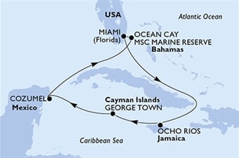 MSC Seascape - USA, Brazílie, Jamajka, Kajmanské o., Mexiko, ... (z Miami)