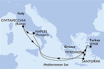 MSC Divina - Itálie, Řecko, Turecko (Neapol)
