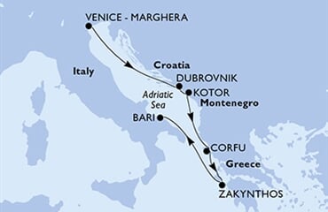 MSC Armonia - Itálie, Chorvatsko, Černá Hora, Řecko (z Benátek)