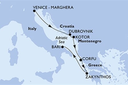 MSC Armonia - Itálie, Brazílie, Chorvatsko, Černá Hora, Řecko (z Benátek)