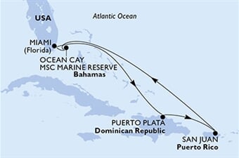 MSC Seascape - USA, Brazílie, Dominikán.rep., Portoriko, Bahamy (z Miami)
