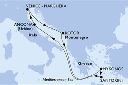 MSC Lirica - Itálie, Řecko