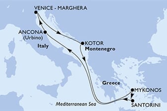 MSC Lirica - Itálie, Černá Hora, Řecko (z Benátek)