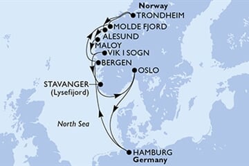 MSC Preziosa - Německo, Norsko (Hamburk)