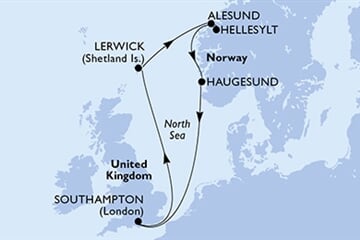 MSC Virtuosa - Velká Británie, Norsko (ze Southamptonu)