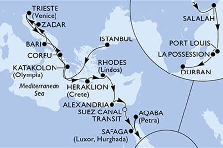 MSC Splendida - Turecko, Řecko, Itálie, Chorvatsko, Egypt, ... (Istanbul)