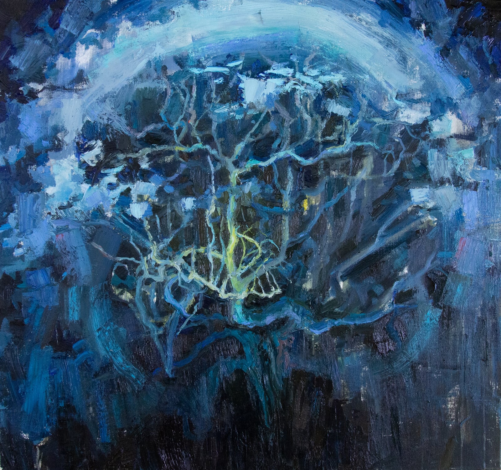 Adéla Topolová: Stříbrná hodinka, 70 × 75 cm