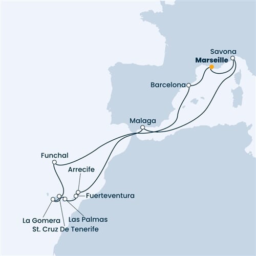 Trasa plavby CFS-MRS14113