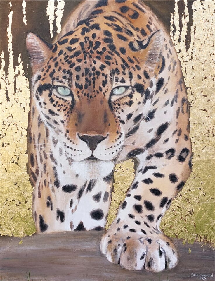 Na lovu VIII, olej na plátně  70 x 90 cm