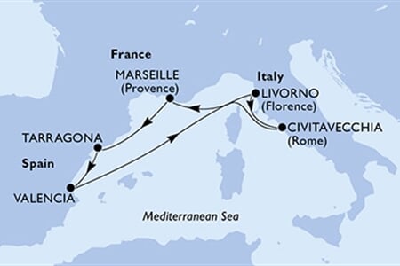 MSC Fantasia - Itálie, Francie, Španělsko (z Civitavecchie)