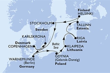 MSC Poesia - Švédsko, Dánsko, Německo, Polsko, Litva, ... (ze Stockholmu)