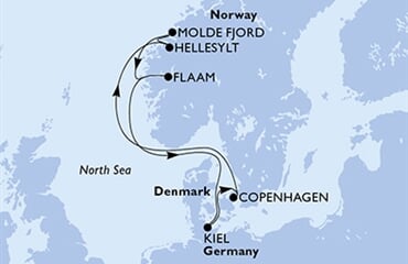 MSC Euribia - Dánsko, Brazílie, Norsko, Německo (z Kodaně)