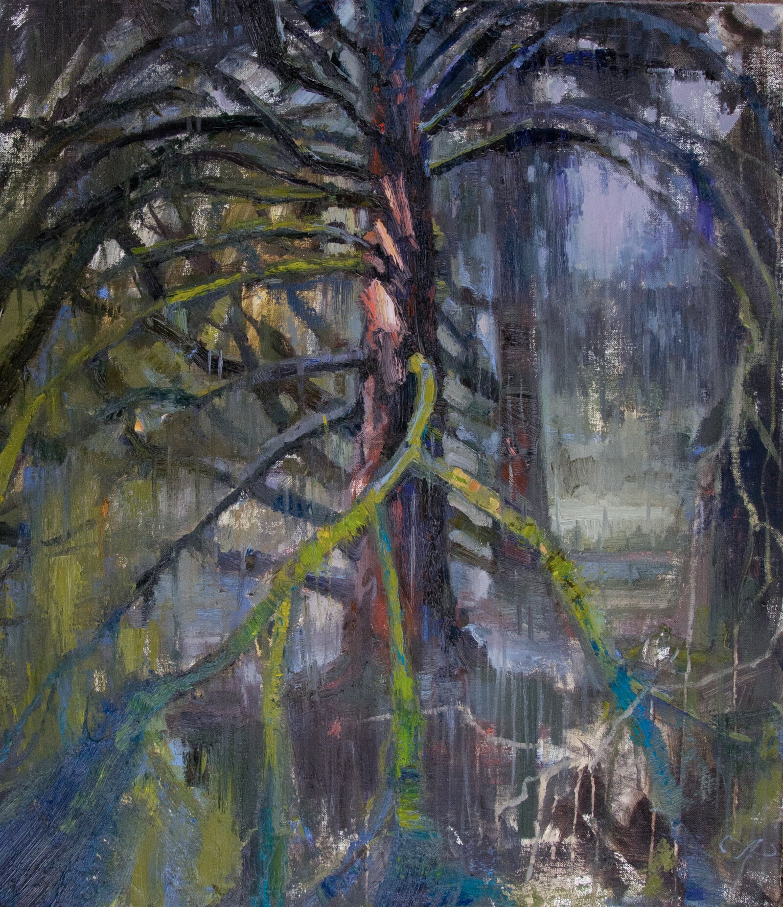 Adéla Topolová: Skleslé ruce, 80 × 70 cm
