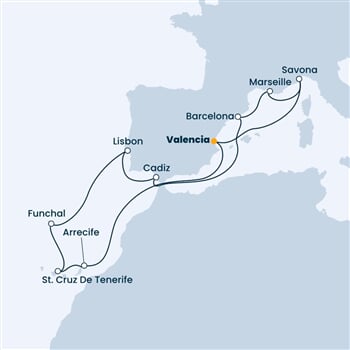 Trasa plavby CFI-VLC14A06