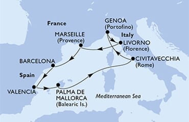 MSC Magnifica - Itálie, Francie, Španělsko (z Civitavecchie)