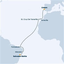 Costa Diadema - Portugalsko, Španělsko, Brazílie (z Lisabonu)