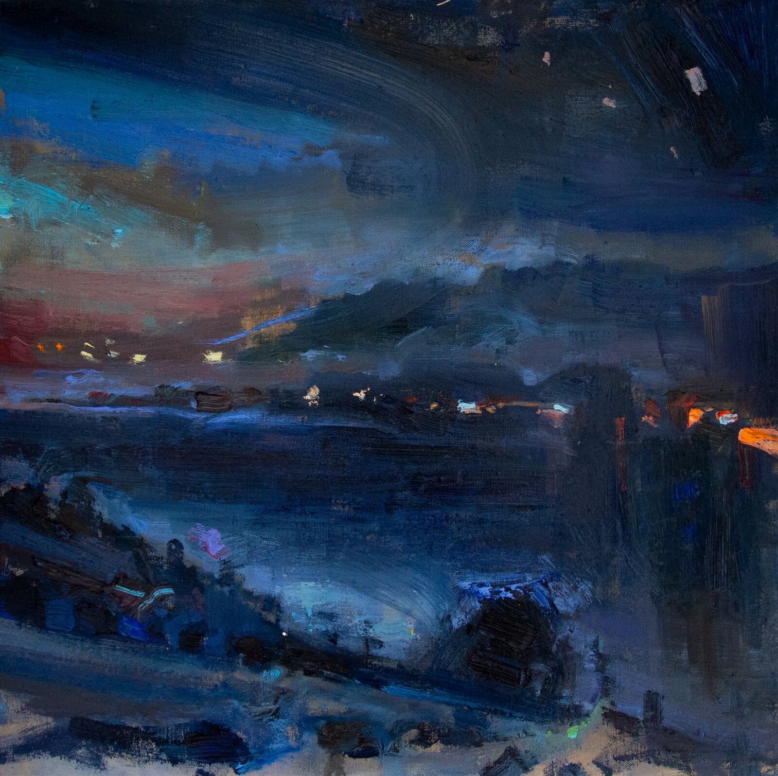 Adéla Topolová: Za měsícem bez měsíce, 60 × 60 cm
