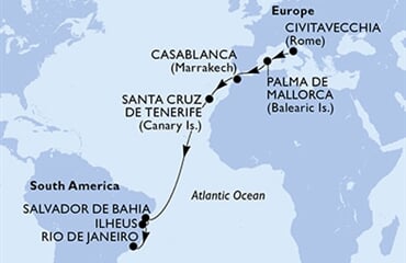 MSC Seaview - Itálie, Španělsko, Maroko, Brazílie (z Civitavecchie)