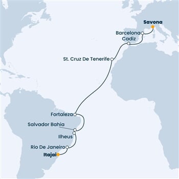 Trasa plavby CDI-SVN19A07