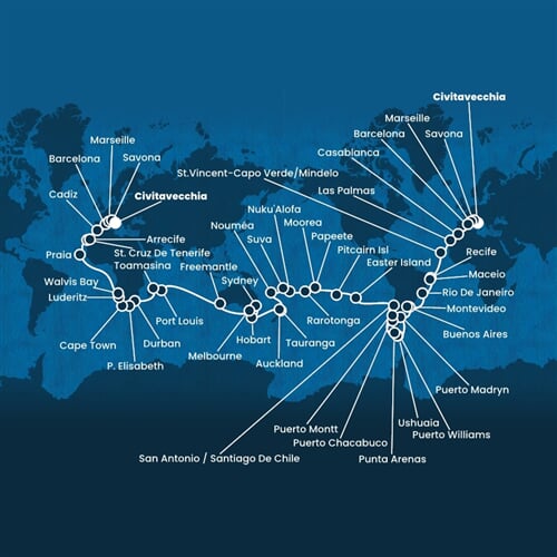 Trasa plavby CDE-CIVC2A01