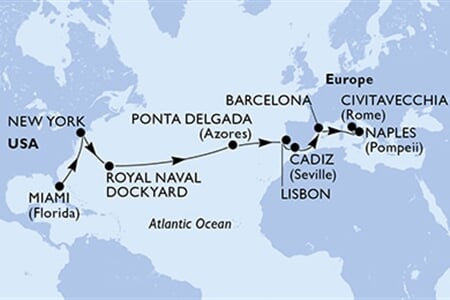 MSC Divina - USA, Bermudy, Portugalsko, Španělsko, Itálie (z Miami)