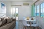 Apartmánový dům Elena's Beach Garden: fotografie vybavení exteriérů a interiérů ubytování.