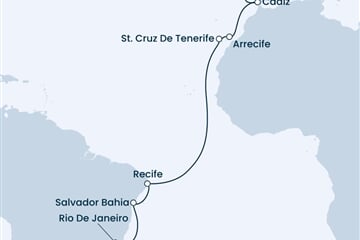 Costa Favolosa - Brazílie, Španělsko, Portugalsko (Santos)