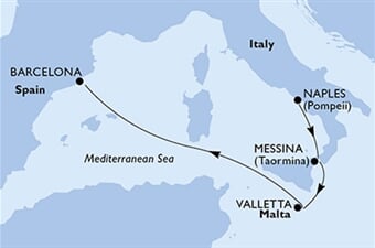 MSC World Europa - Itálie, Malta, Španělsko (Neapol)