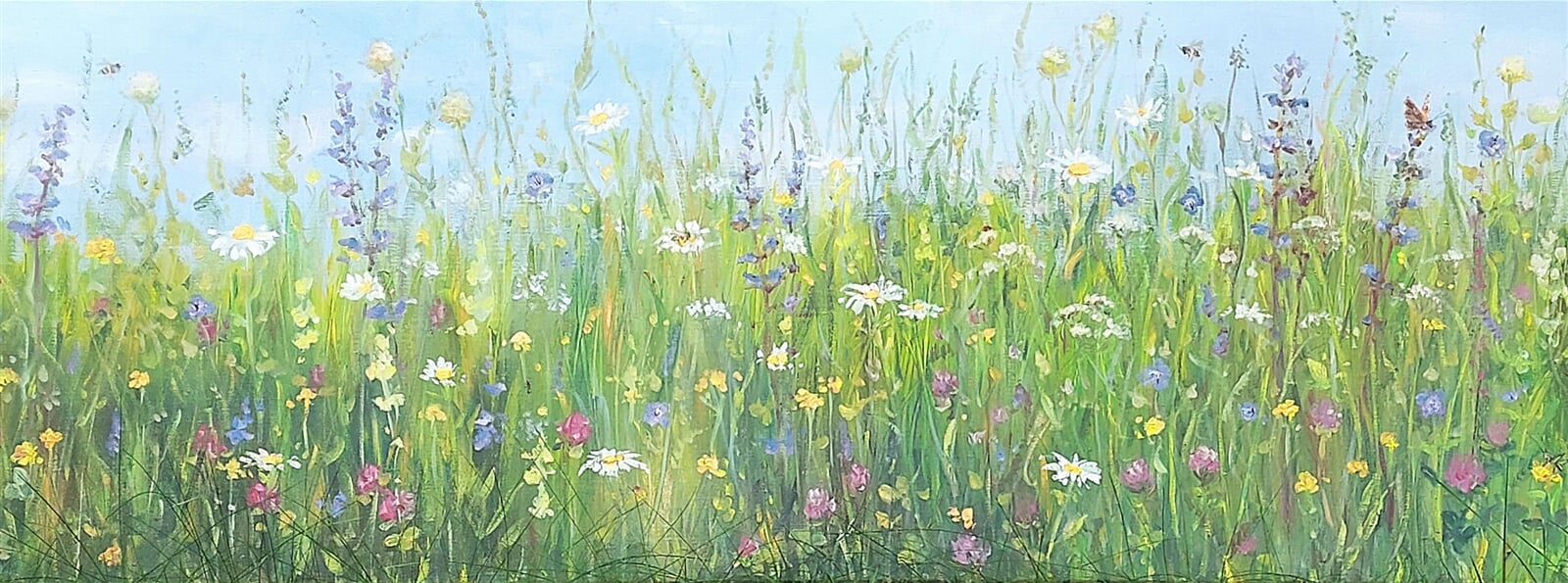 Jana Bayerová: Tánina louka, 50 × 200 cm