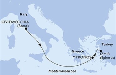 MSC Divina - Itálie, Řecko, Turecko (z Civitavecchie)