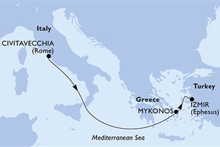 MSC Divina - Itálie, Řecko, Turecko (z Civitavecchie)