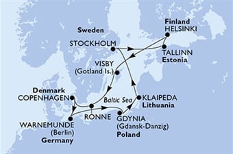 MSC Poesia - Dánsko, Německo, Polsko, Litva, Švédsko, ... (z Kodaně)