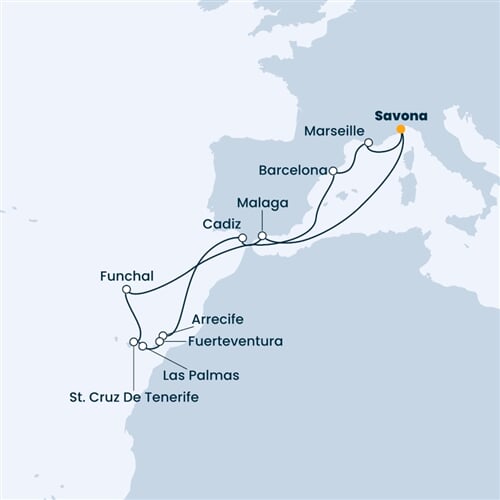 Trasa plavby CDI-SVN14A2Y