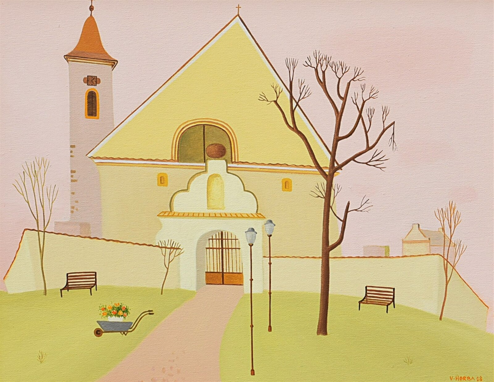 Valentin Horba: Řepice, 40 × 40 cm