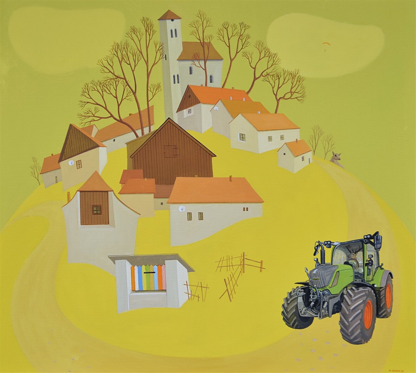 Valentin Horba: Honza Jelen, 90 × 100 cm