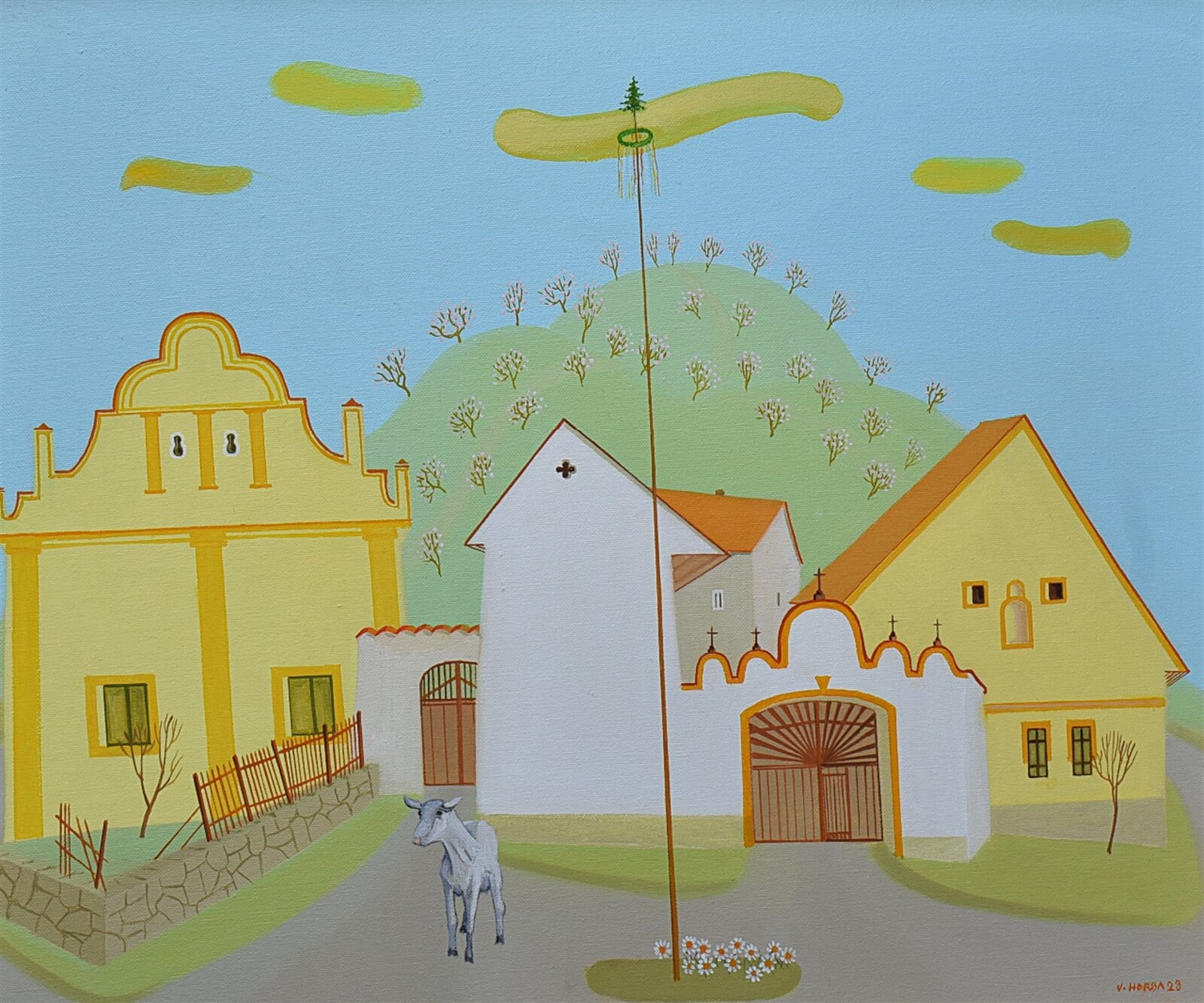 Valentin Horba: Nahořany, 50 × 60 cm