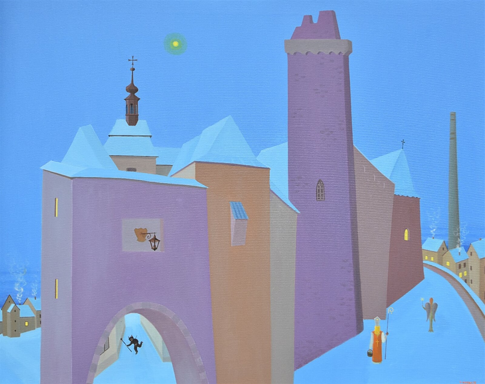 Valentin Horba: Kde je čert?, 80 × 100 cm