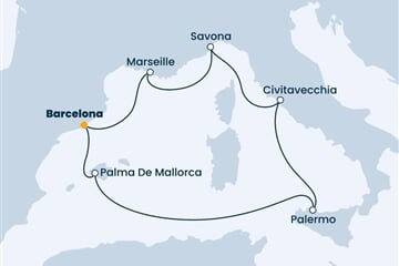 Costa Smeralda - Španělsko, Itálie, Francie (z Barcelony)