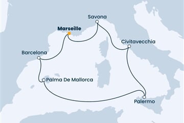 Costa Smeralda - Francie, Španělsko, Itálie (z Marseille)