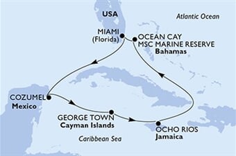 MSC Seascape - USA, Mexiko, Kajmanské o., Jamajka, Bahamy (z Miami)