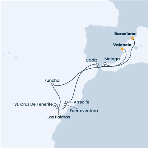 Trasa plavby CFI-VLC12A00