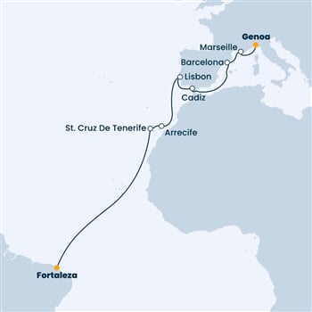 Trasa plavby CDI-GOA14A02