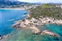 Soukromá hotelová pláž - letecký pohled, Baja Sardinia, Sardinie