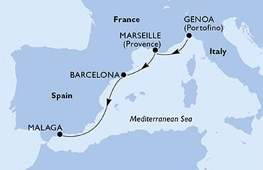 MSC Grandiosa - Itálie, Francie, Španělsko, Brazílie (z Janova)