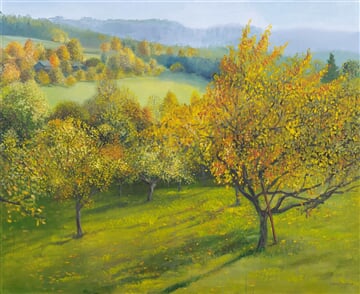Babiččina jabloň, olej na plátně, 100 x 70 cm