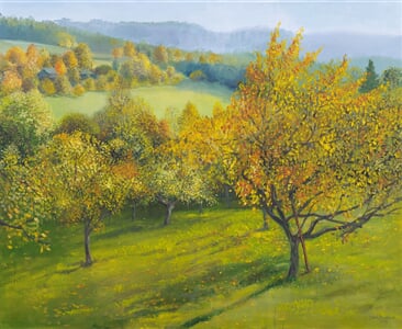 Babiččina jabloň, olej na plátně, 100 x 70 cm