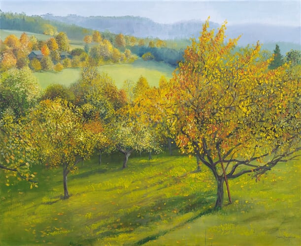 Babiččina jabloň, olej na plátně, 100 x 70 cm