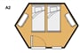 Bungalov A2, 2 osoby