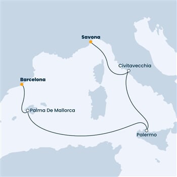 Trasa plavby CSM-BCN05A10