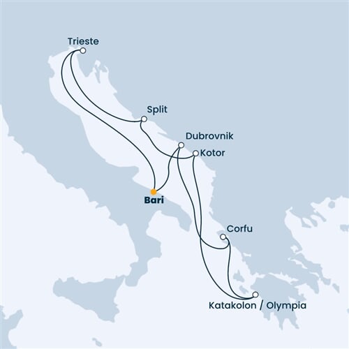 Trasa plavby CDE-BRI07185